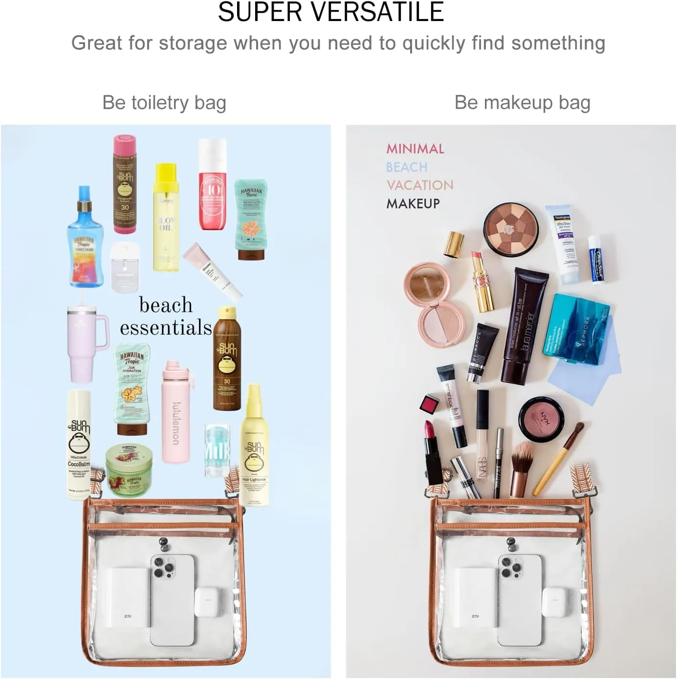 Bluome Clear Bag for Stadium Events 12 x6 x12, Clear Crossbody Purses for Women Concerts Stadium Approved Work Beach