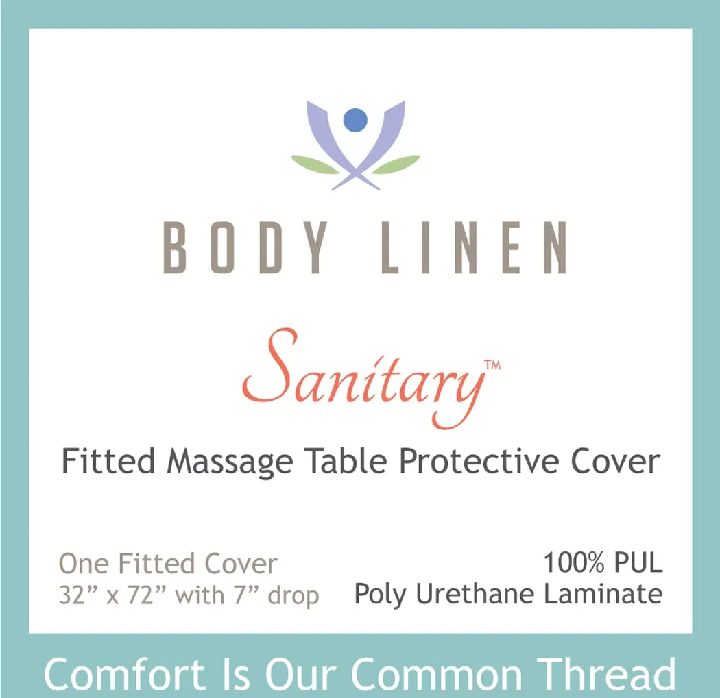Body Linen Protective Massage Table Cover - Reusable Massage Table Barrier with Wipe Clean Surface. Waterproof PUL Material, Machine Washable. Protects Massage Table, Warmer and Pad