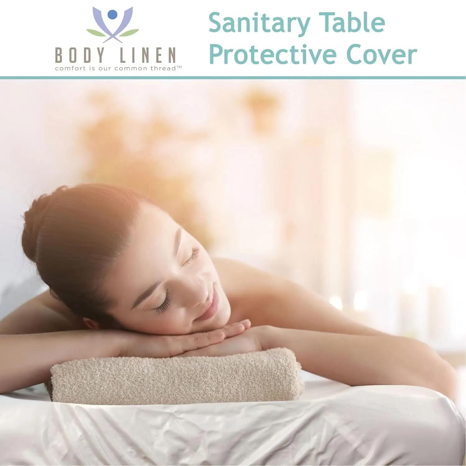 Body Linen Protective Massage Table Cover - Reusable Massage Table Barrier with Wipe Clean Surface. Waterproof PUL Material, Machine Washable. Protects Massage Table, Warmer and Pad