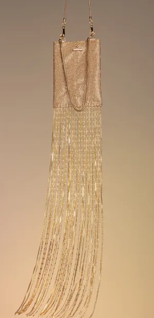 Bolsa Franja Niquel/Dourado Caos