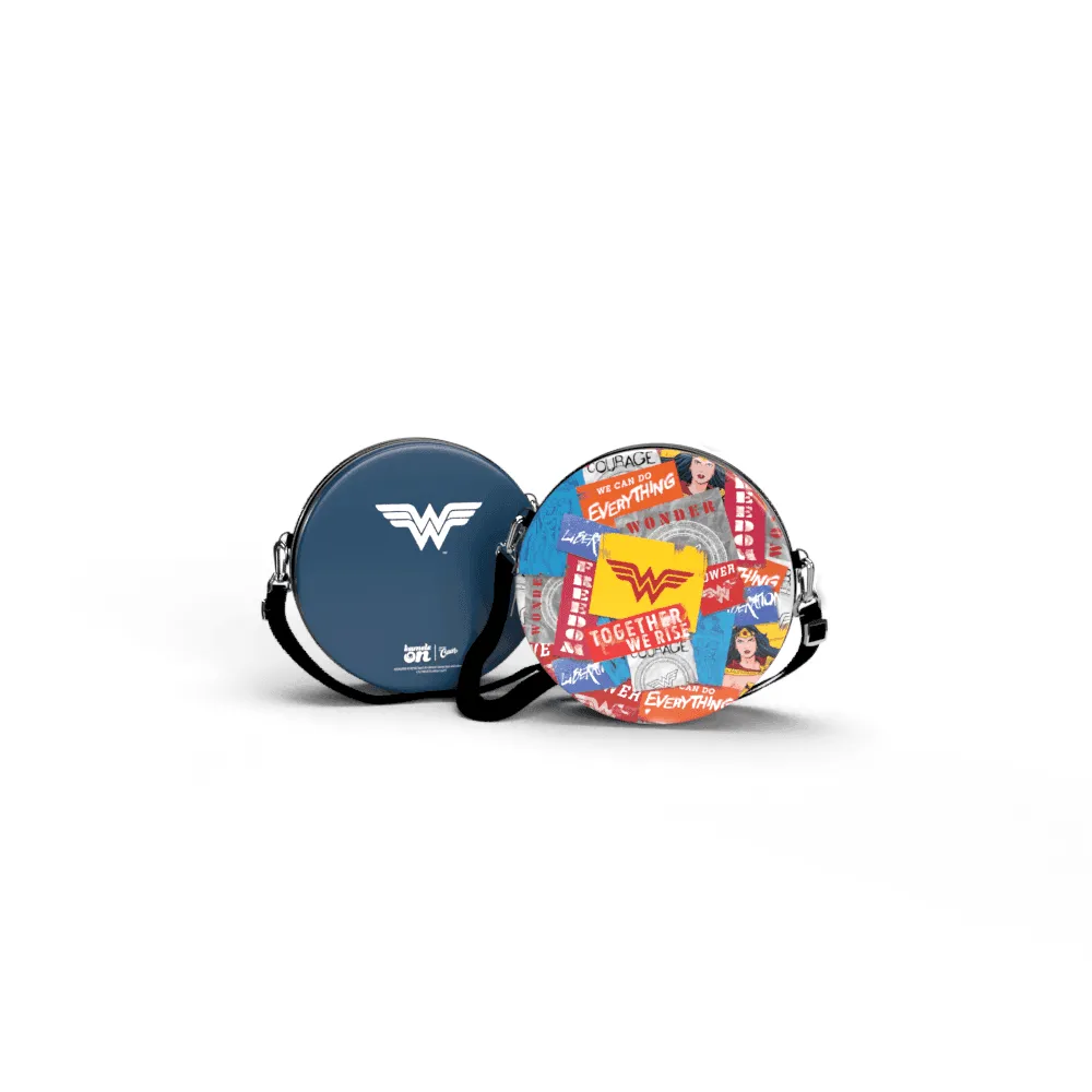 Bolsa Shoulder Bag Mulher Maravilha Redonda - Pochete Slim Kameleon