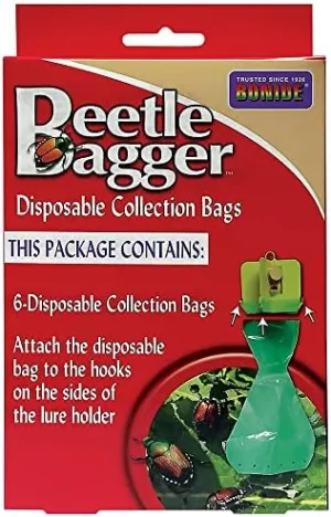Bonide Beetle Bagger Japanese Beetle Trap Bag Refill, Includes 6 Disposable Collection Bags for Indoor & Outdoor Use