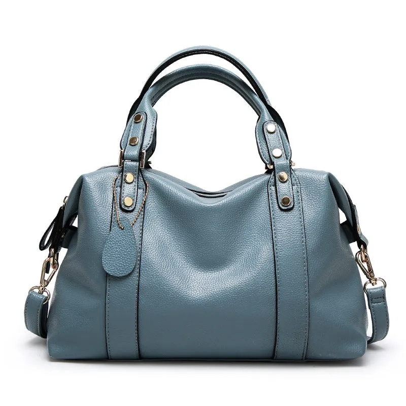 Boston Shoulder Women's Handbags, Retro Rivet Design Crossbody Bags