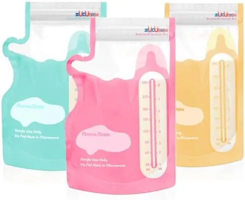 Breastmilk Storage Bags(150 Count)，8oz Milk Storage Bags for Breastfeeding，BPA Free with Easy Pour Spout, Self Standing, for Refrigeration and Freezing