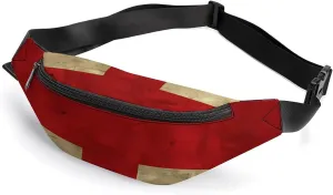British Flag Belt Bag with Adjustable Strap, Lightweight Travel Crossbody Bags, Hands-Free Mini Fanny Packs in Running Gym