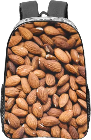Brown Nuts Clear Backpack - Sleek, Lightweight & Transparent for Work, Travel & Stadium Events