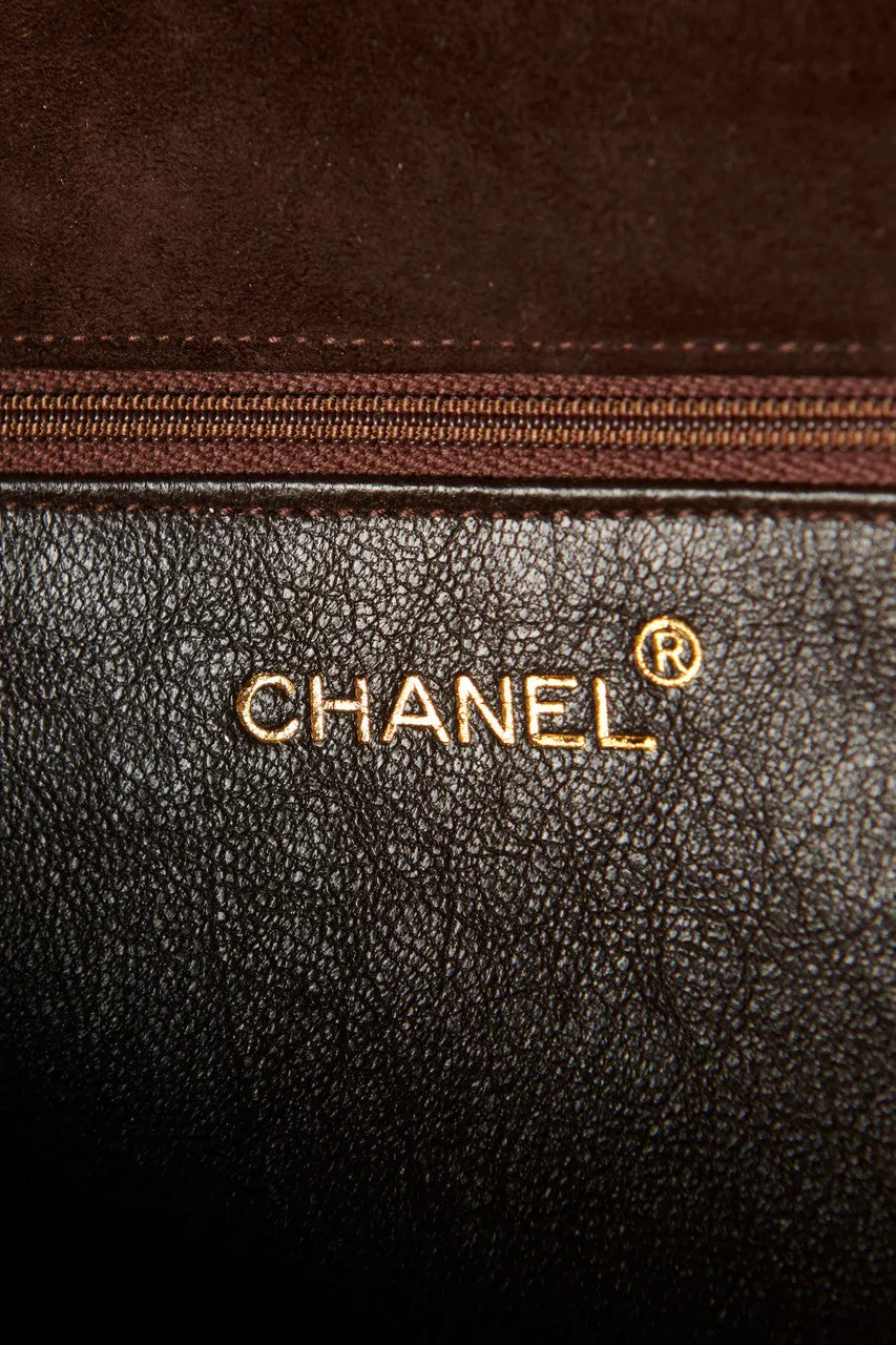 Brown Suede Tassel Chanel Crossbody  Bag
