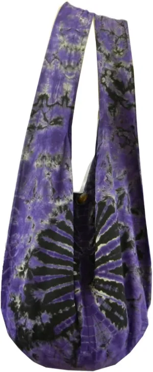 BTP! Tie Dye Sling Crossbody Shoulder Bag Purse Hippie Hobo Cotton Bohemian Colorful Firework