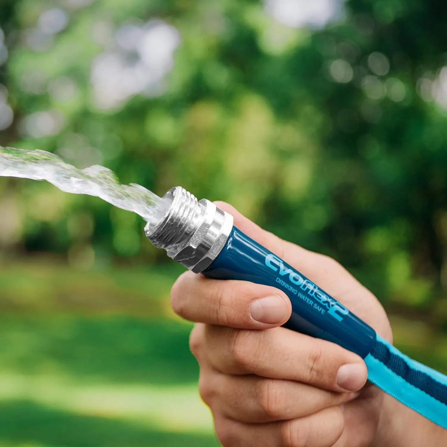 Camco EvoFlex2 25-ft Drinking Water Hose - RV Drinking Water Hose Reinforced with Fabric & Ultra Lightweight - Contains No Lead, No BPA & No Phthalate - Abrasion Resistant (22577)