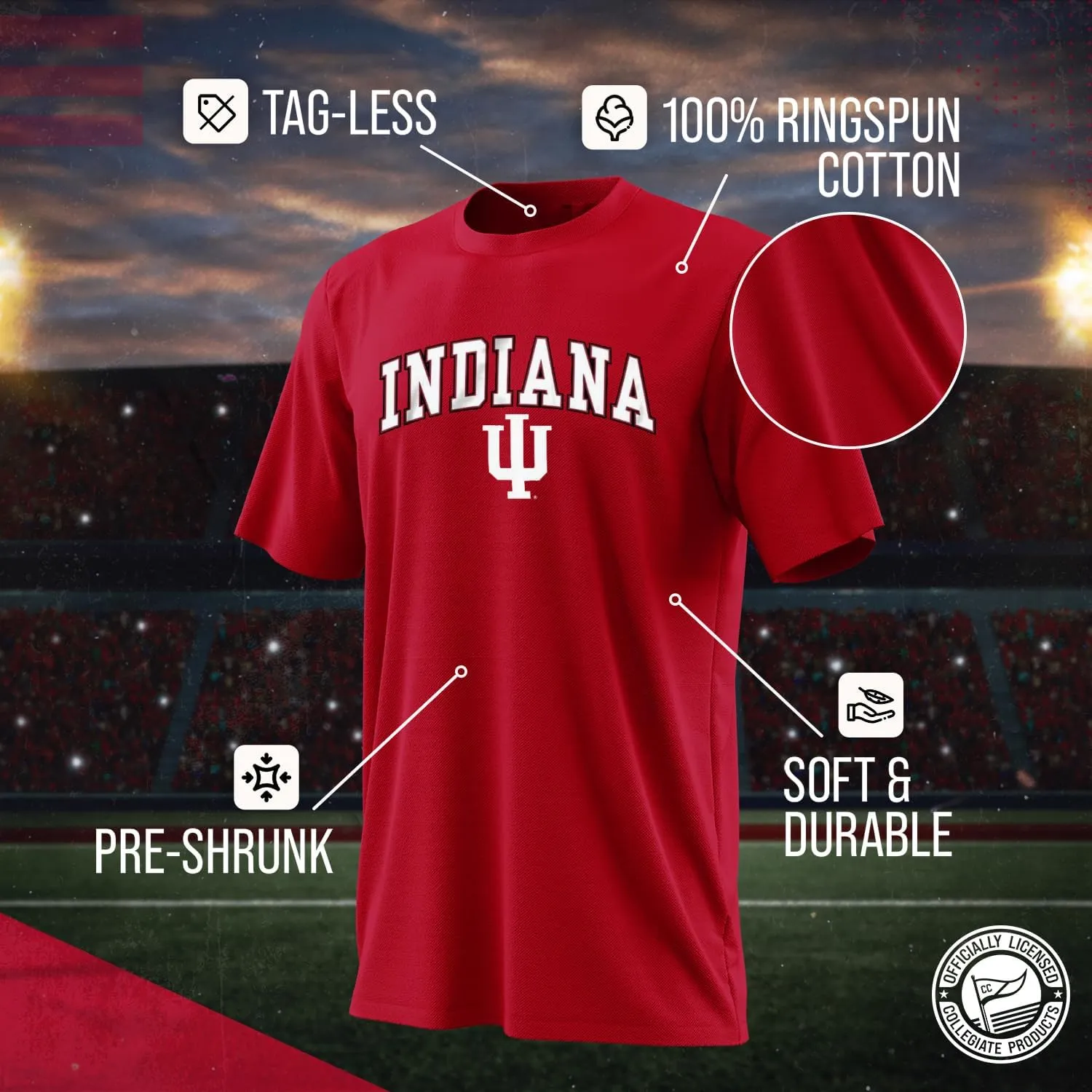Campus Colors NCAA Adult Gameday Cotton T-Shirt