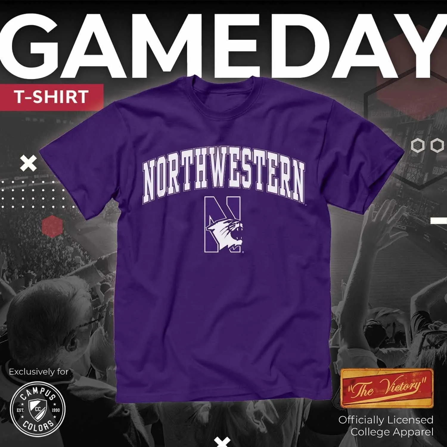 Campus Colors NCAA Adult Gameday Cotton T-Shirt