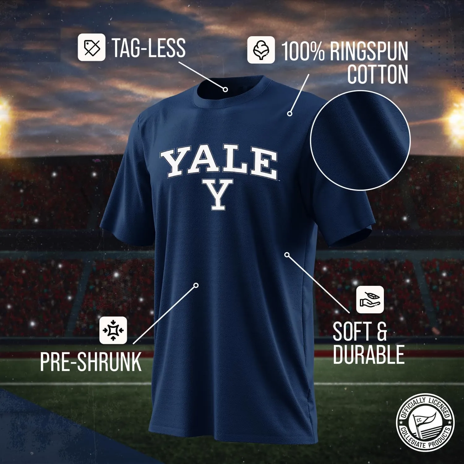Campus Colors NCAA Adult Gameday Cotton T-Shirt