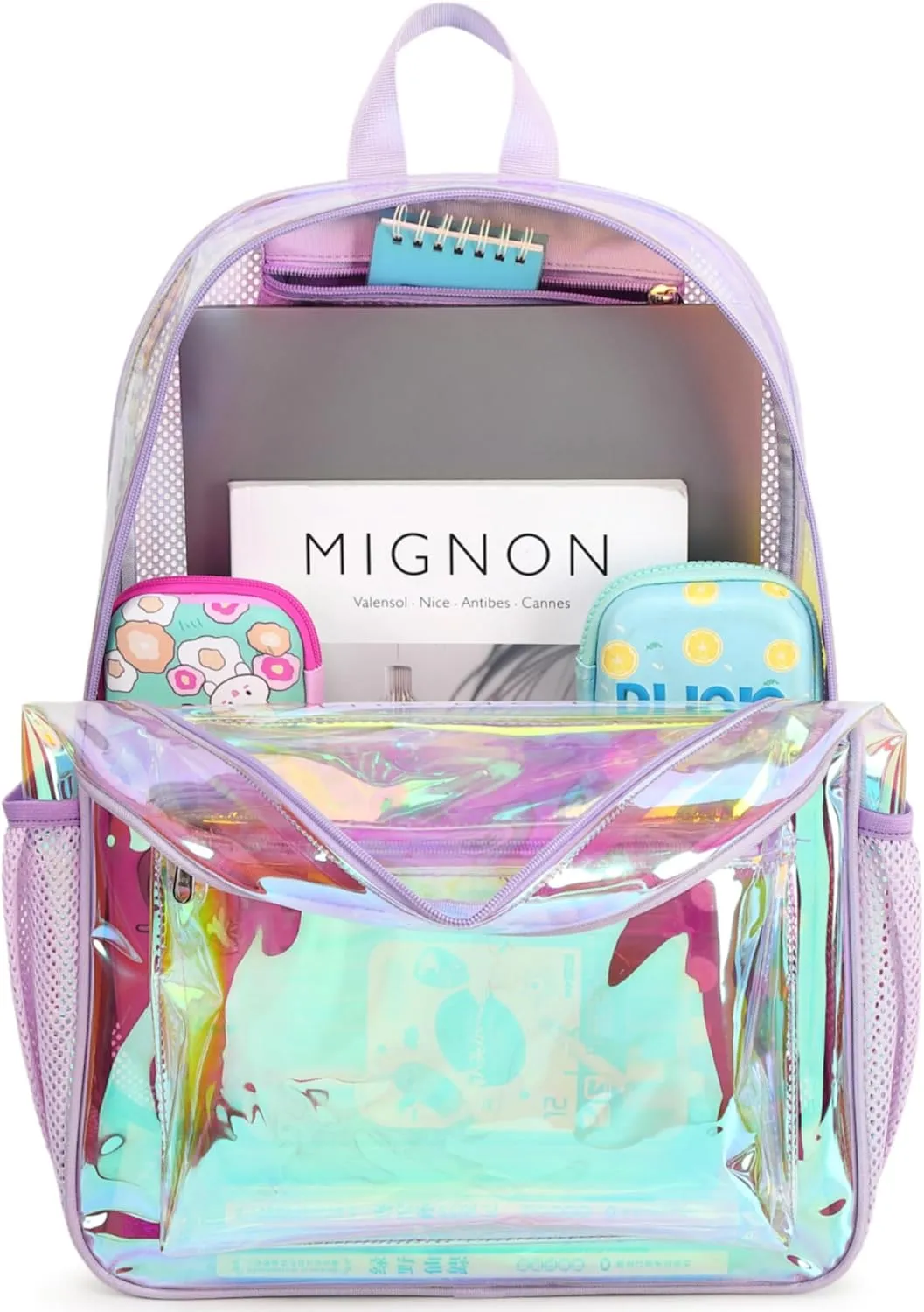 CAMTOP Clear Backpack Heavy Duty Transparent Bag See Through BookBag for Student School Work Festival Sport Travel