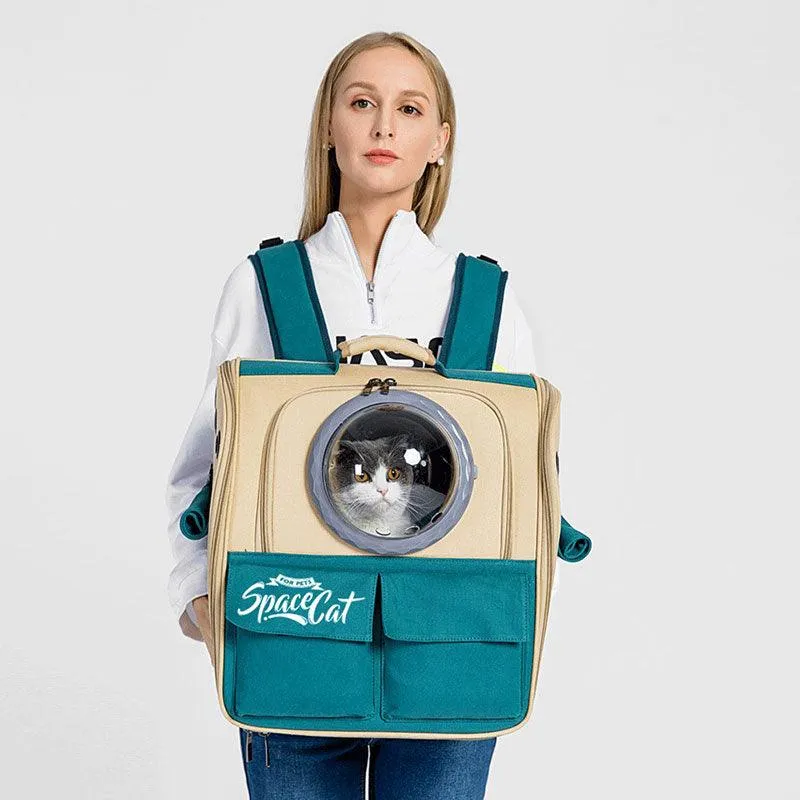 Canvas Cat Carrier Bag Expandable 9 Color Backpack