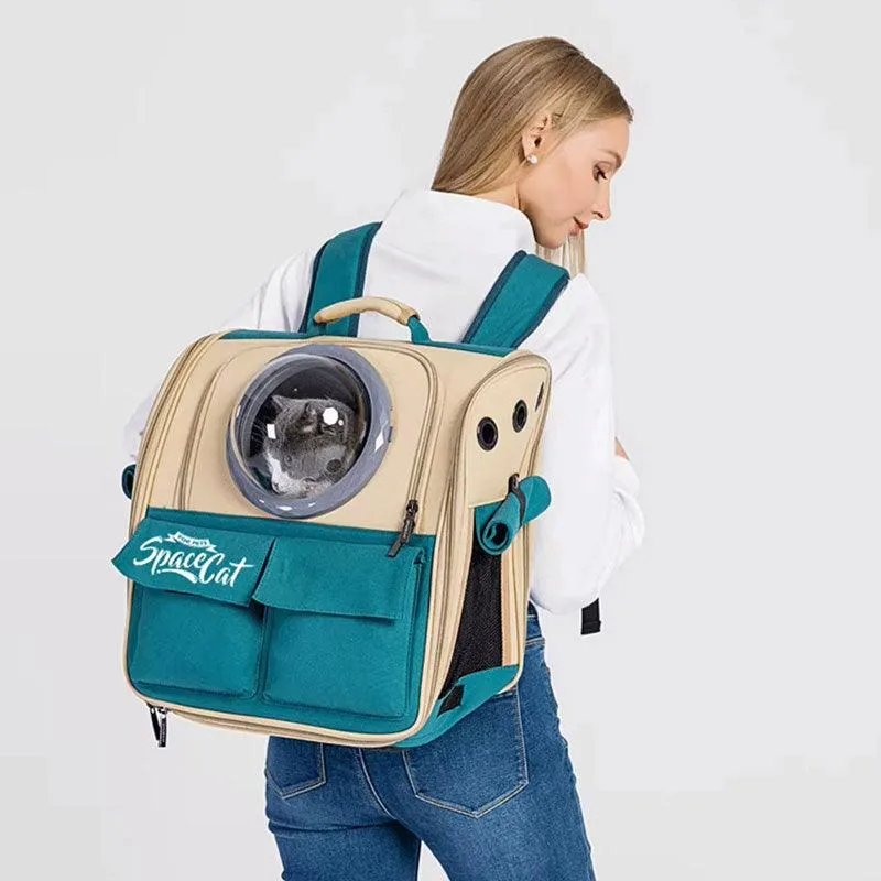 Canvas Cat Carrier Bag Expandable 9 Color Backpack