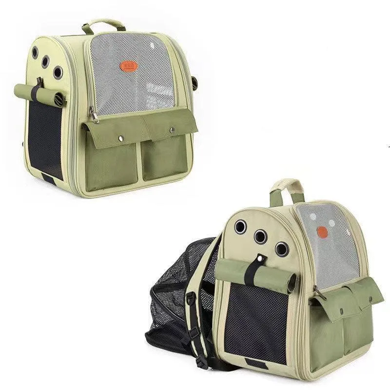 Canvas Cat Carrier Bag Expandable 9 Color Backpack