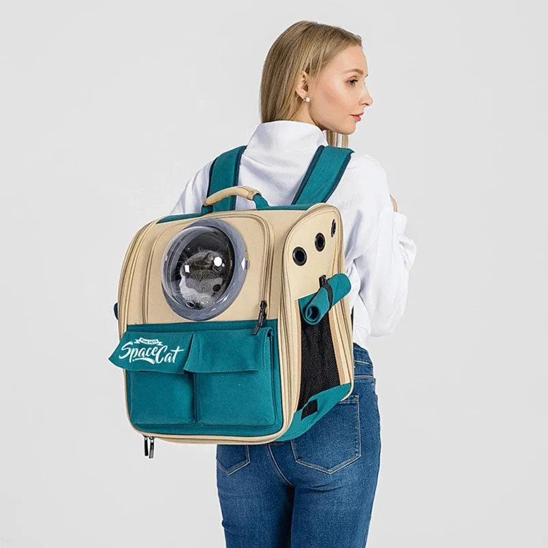 Canvas Cat Carrier Bag Expandable 9 Color Backpack