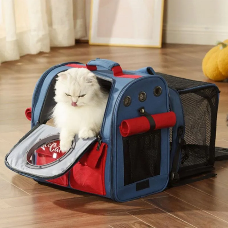 Canvas Cat Carrier Bag Expandable 9 Color Backpack