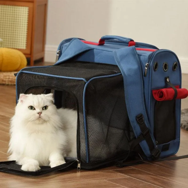 Canvas Cat Carrier Bag Expandable 9 Color Backpack