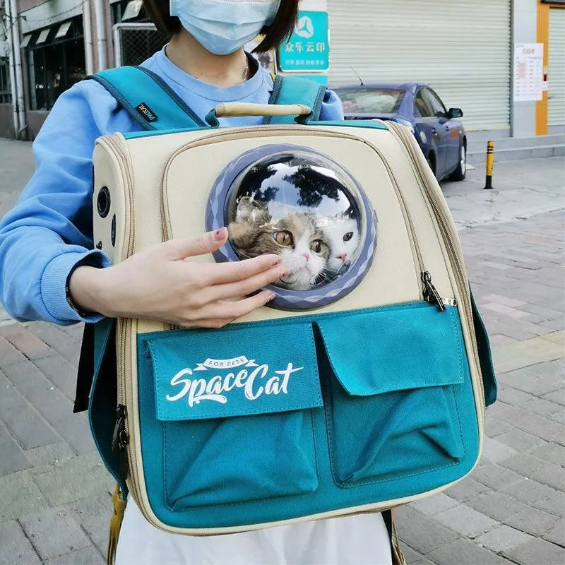 Canvas Cat Carrier Bag Expandable 9 Color Backpack