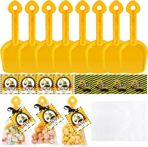 Capoda 30 Sets End of Year Gifts for Students Construction Party Plastic Shovel I Dig You Cards with Clear Cellophane Bags for Boys Girls Classroom Exchange Prizes Summer Vehicle Party Supplies Decor