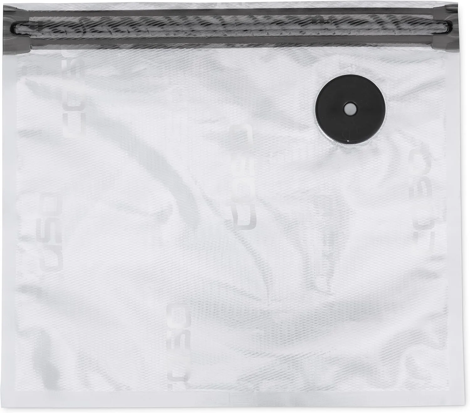 CASO Vacu ZIP-Bags 26 x 23 cm, 20 Bags, SousVide Suitable, BPA-Free, with 150 µm, Extra Strong, Tear-Resistant, Reusable, for Caso (Hand) Vacuum Sealer with Zip Adapter, Includes Food Manager Sticker