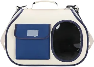 cat Bags Cross-Body Pet Outing Bag, Portable Breathable Cat Bag, Portable Cat School Bag, Travel Dog Backpack Soft Side Travel Cat Bag(Blue)