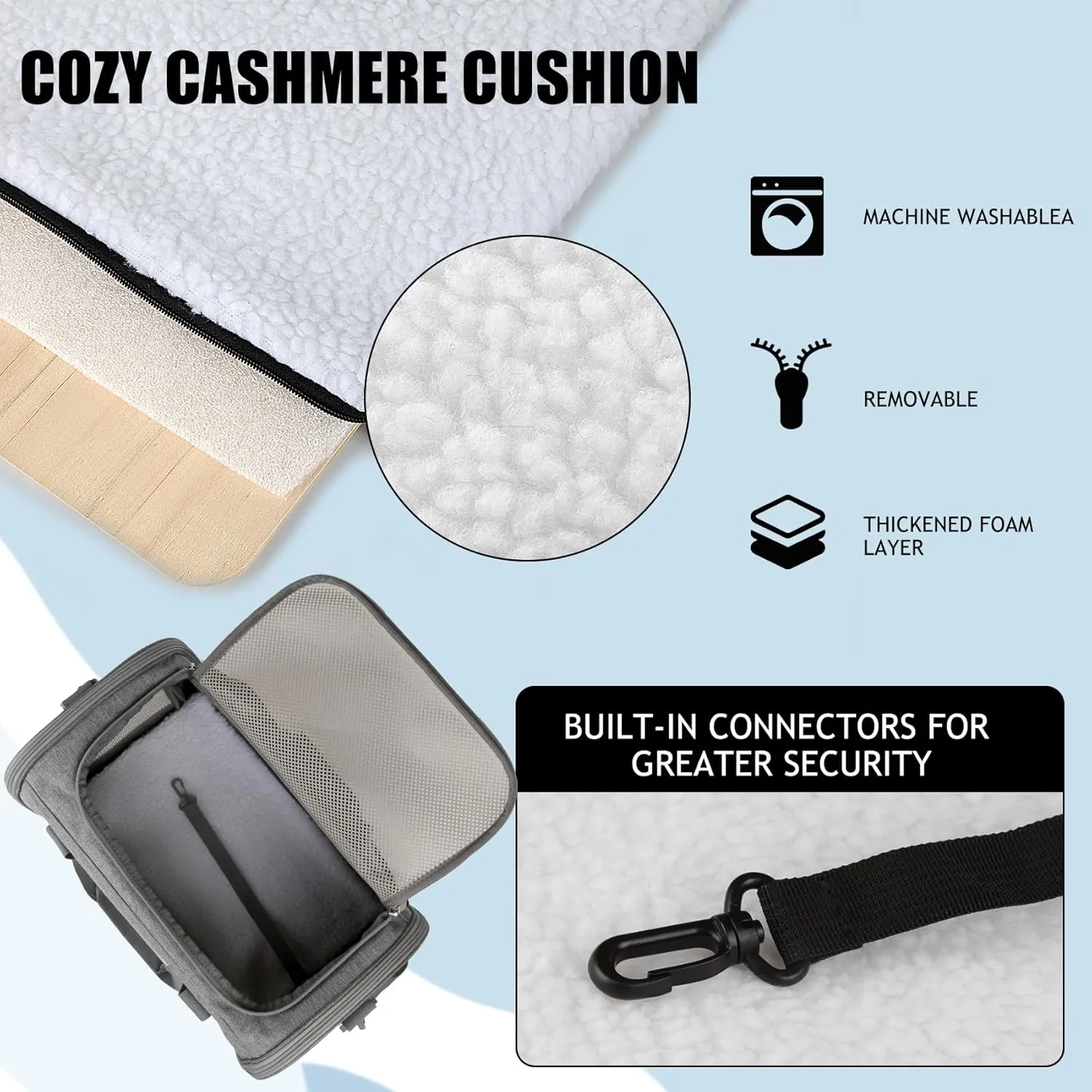 Cat carrier Cat Carrying Case Pet Dog Carrier Soft-Sided Cat Bag Airline Approved, Pet Travel Carrier Up to 15 Lbs, Collapsible Cat Carrier Dog Carrier for Medium Cats Small Cats Dogs (grey, 17*11*11)