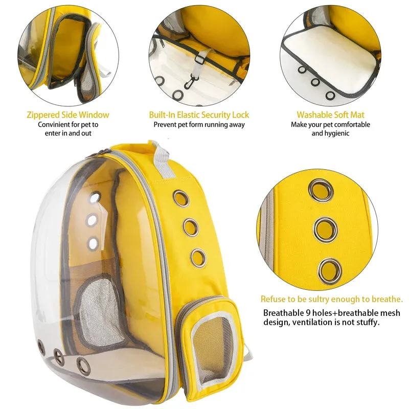 Cat Pet Carriers Dog pet backpacks portable transparent space capsules Soft Side Backpack  Travel Bags Outgoing cat supplies