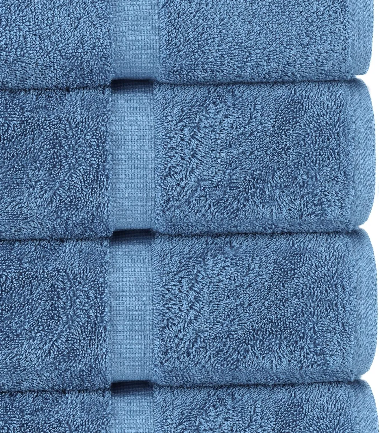Chakir Turkish Linens | Hotel & Spa Quality 100% Cotton Premium Turkish Towels | Soft & Absorbent (30x60 Inches Extra Large Bath Towels, Set of 4 - Wedgewood)