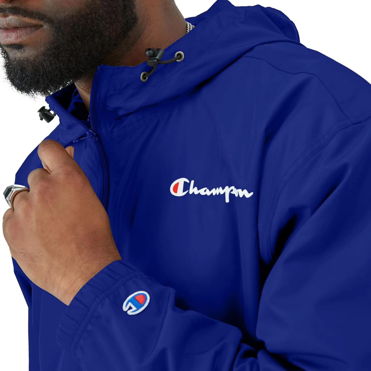 Champion Men's Jacket, Stadium Packable Wind and Water Resistant Jacket (Reg. Or Big & Tall)