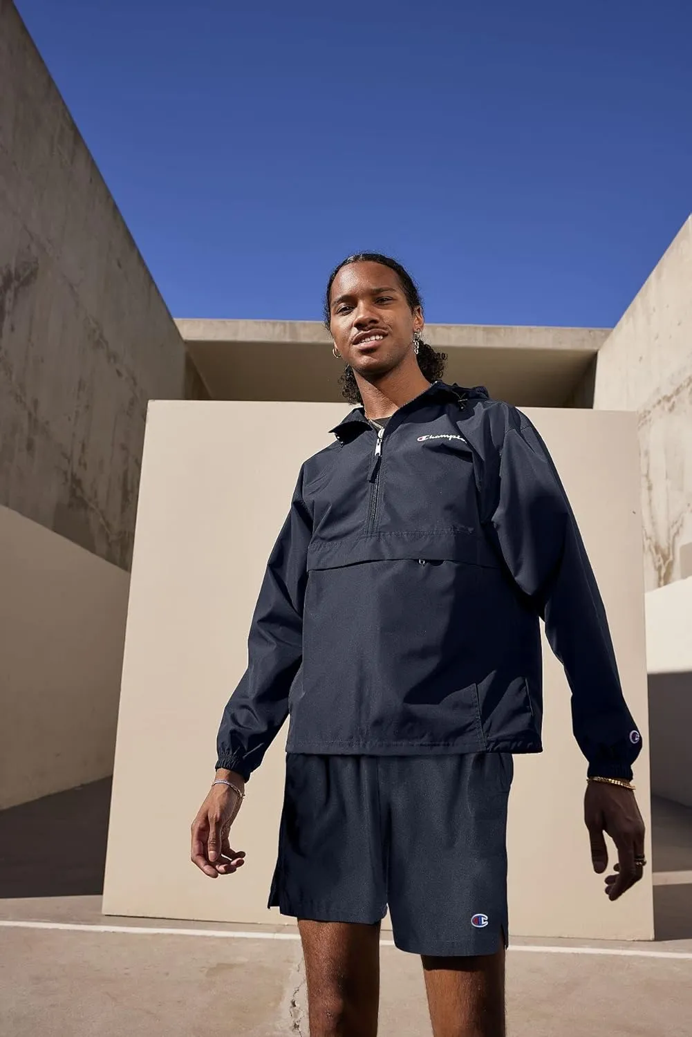 Champion Men's Jacket, Stadium Packable Wind and Water Resistant Jacket (Reg. Or Big & Tall)