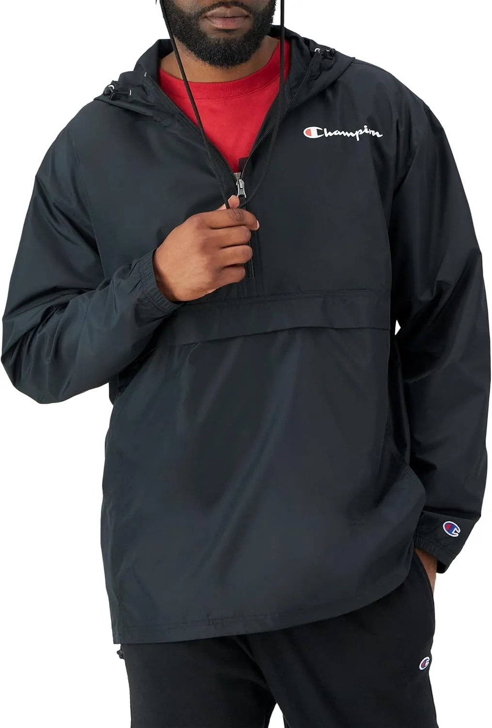 Champion Men's Jacket, Stadium Packable Wind and Water Resistant Jacket (Reg. Or Big & Tall)