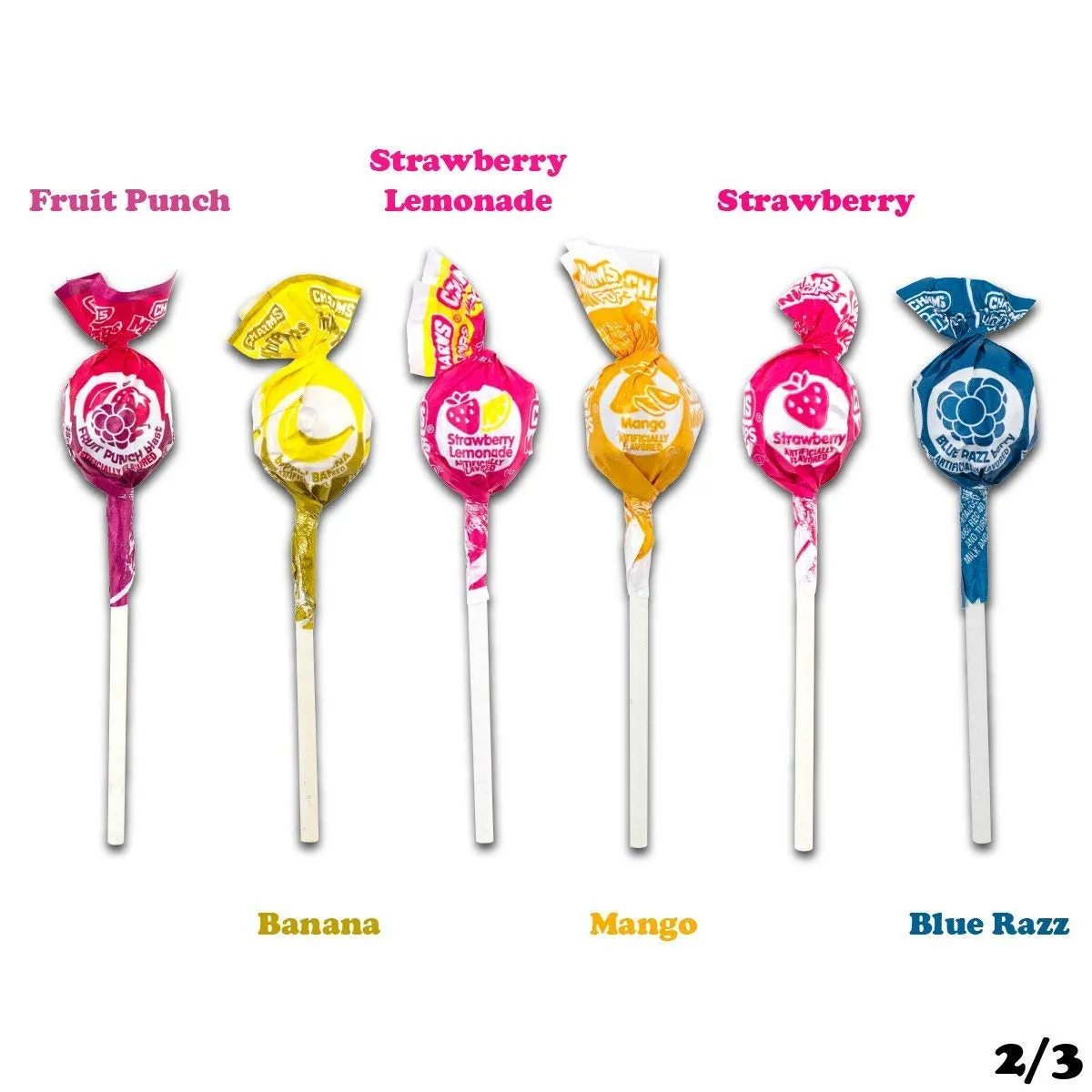 Charms Mini Pops 18 Assorted Flavors with Resealable Bag (300 Count)
