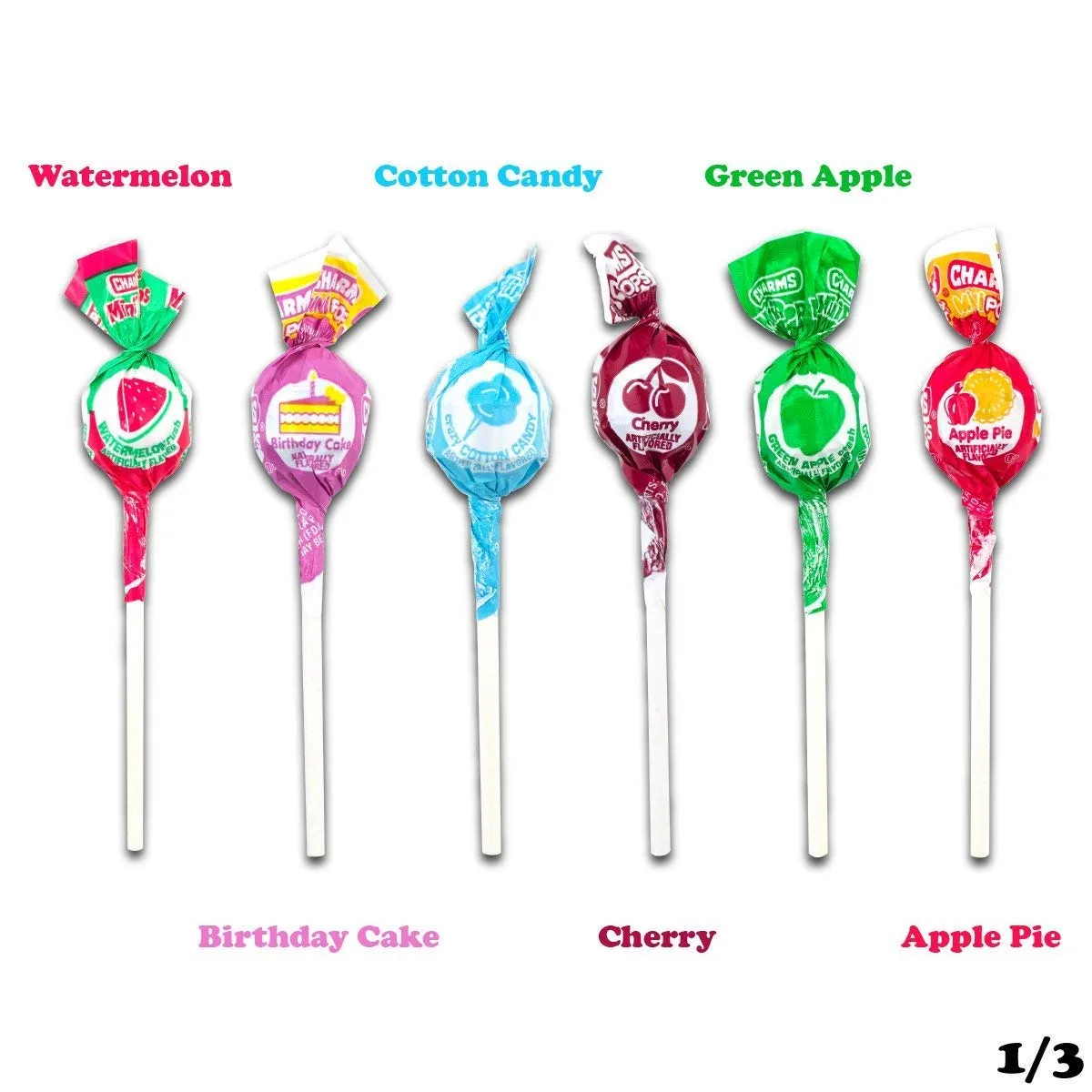 Charms Mini Pops 18 Assorted Flavors with Resealable Bag (300 Count)