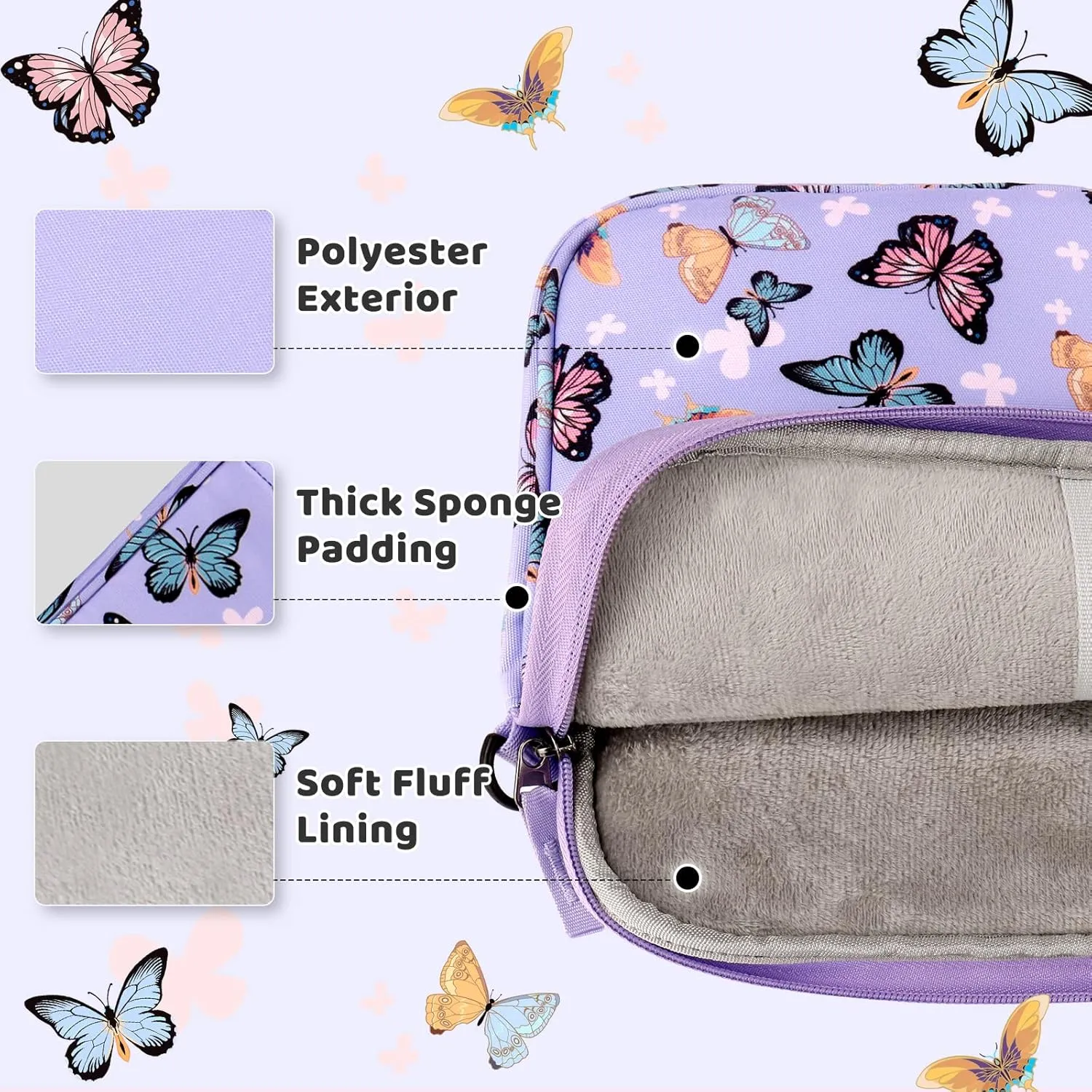 Choco Mocha Kids Tablet Sleeve Bag for Boys & Girls, (10-12.5Inch)