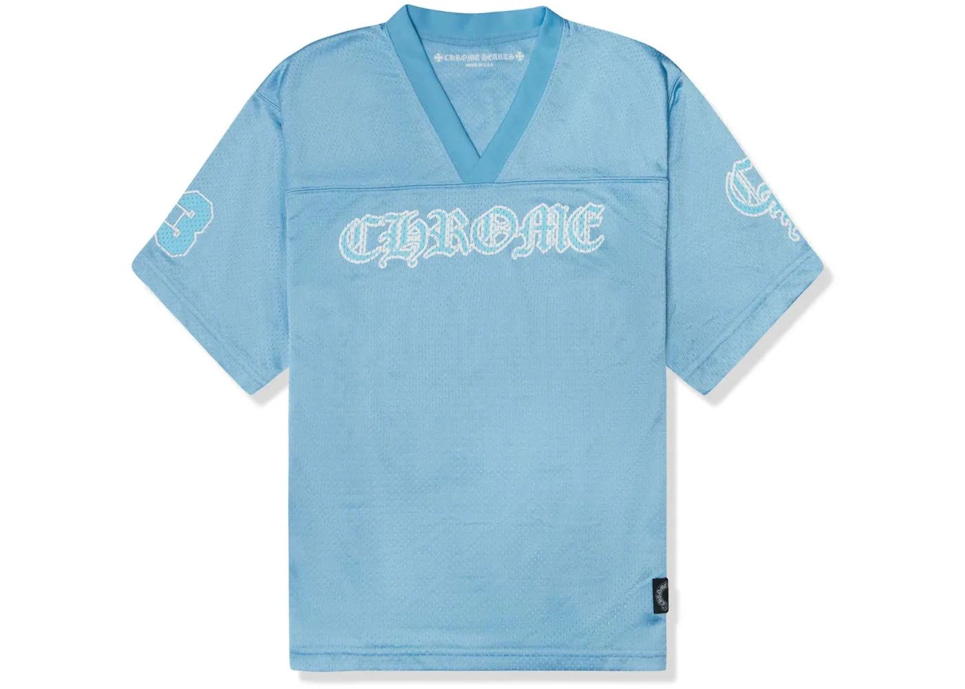Chrome Hearts Stadium Mesh Short Sleeve Jersey Blue