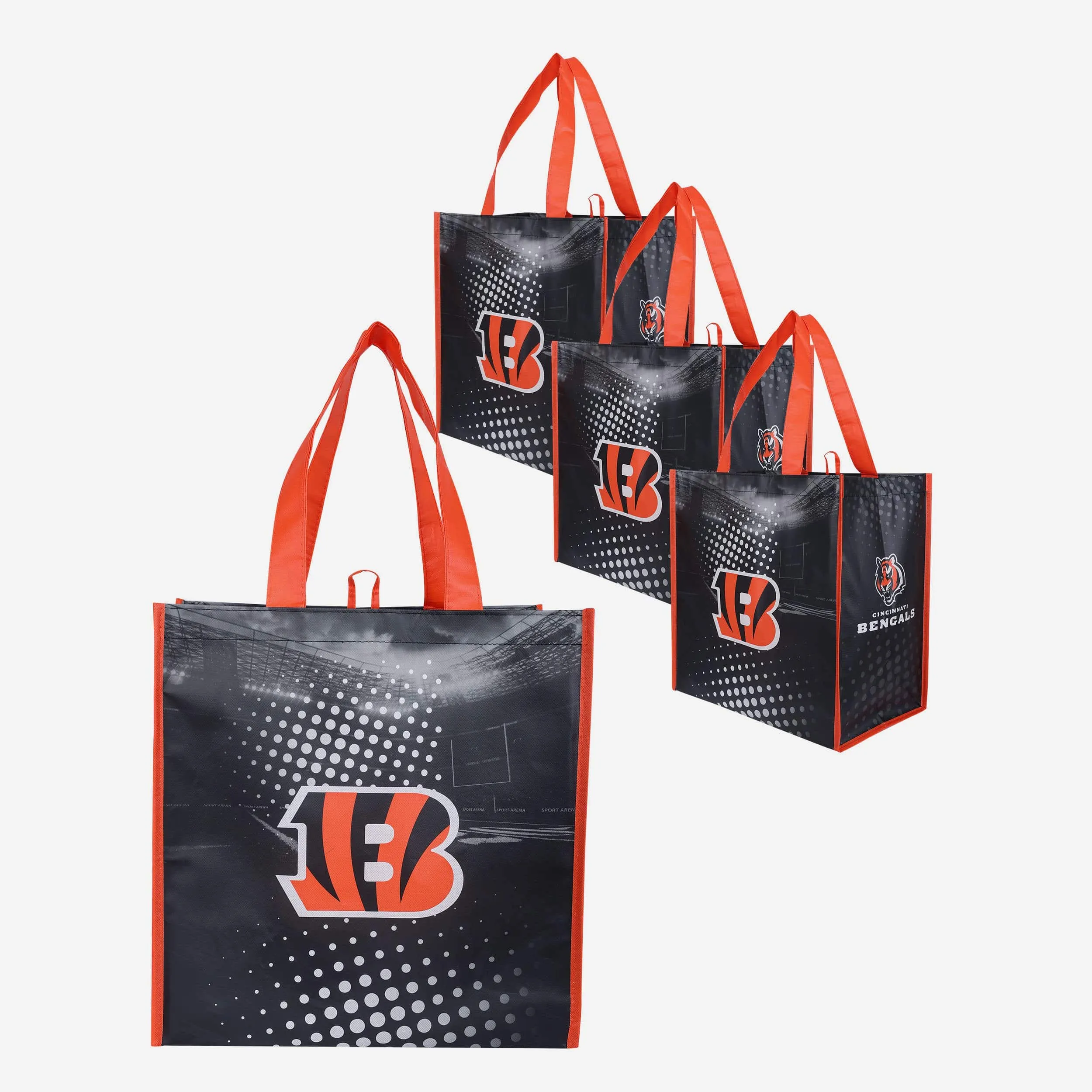 Cincinnati Bengals 4 Pack Reusable Shopping Bag