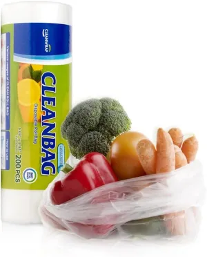 CLEANWRAP Food Storage Roll Bags (6.69 * 9.84-200 PCS) - Mother's Day Gifts for Mom - Roll Food Bags, Mini & Produce Bags