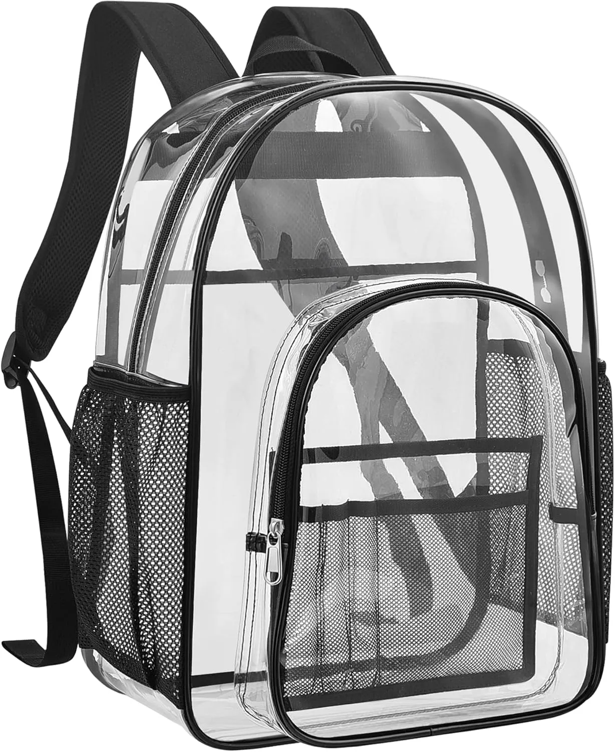 Clear Backpack for Stadium Events - See Through Clear Bag for Stadium Events, Clear Purse for Women Men, Concert Backpack for Sports Events Work Travel Back to School