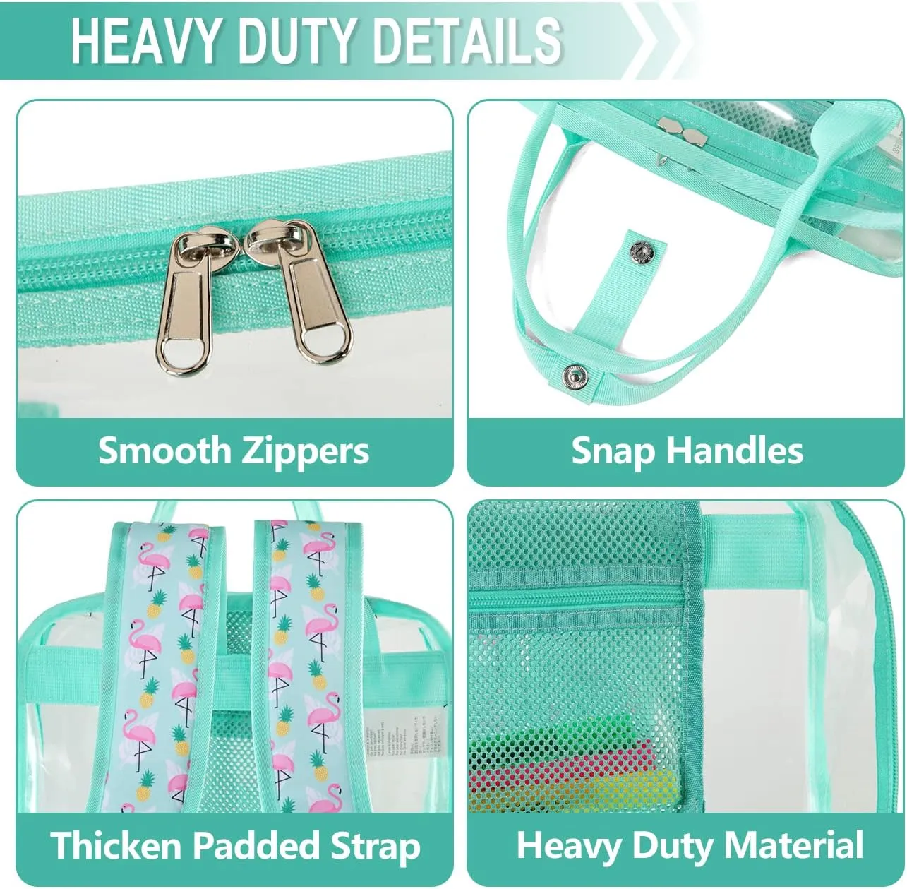 Clear backpack,VASCHY HeavyDuty Transparent See Through School Backpack BookBag