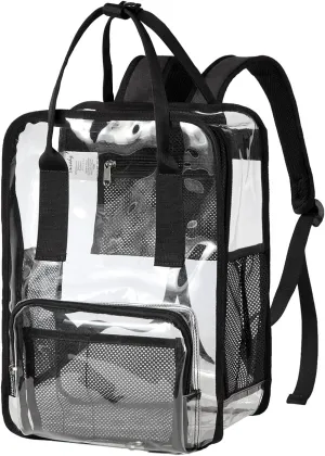 Clear backpack,VASCHY HeavyDuty Transparent See Through School Backpack BookBag