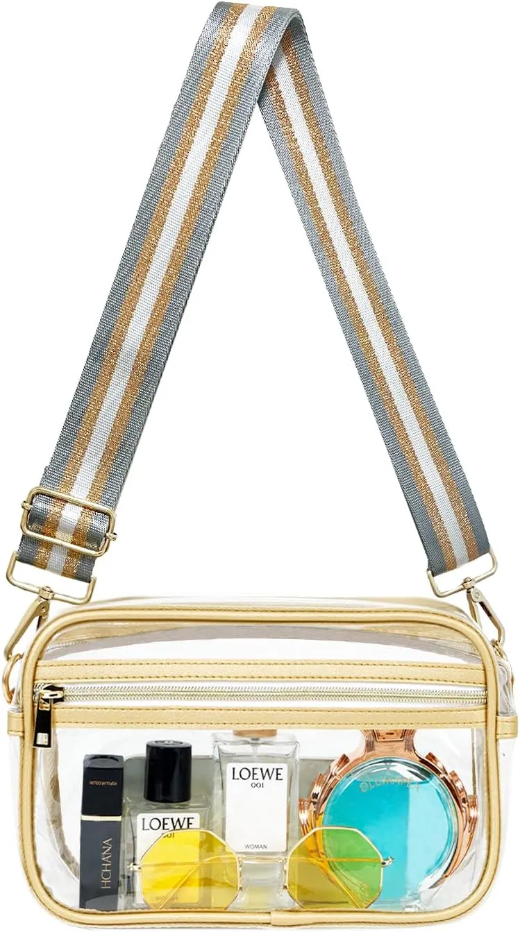 Clear Bag for Stadium Approved, Women Clear Purses Crossbody bags for Concerts Sports Events