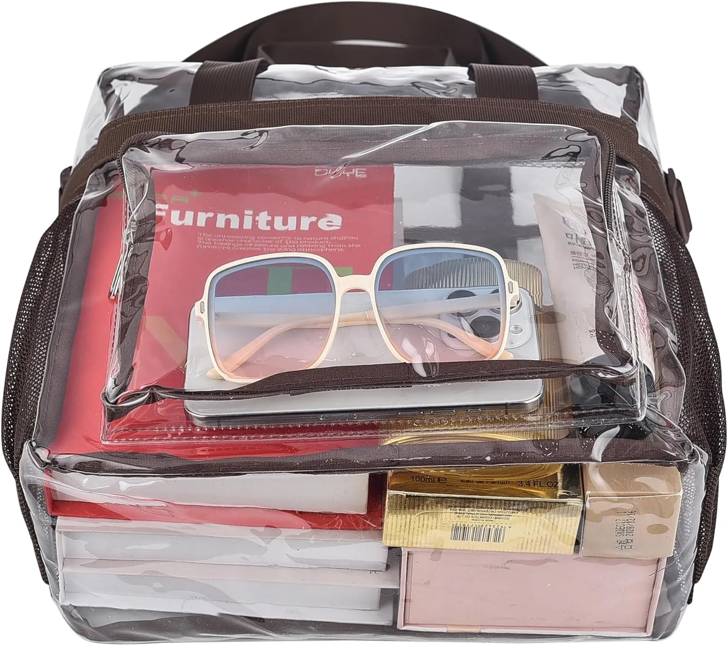 Clear Bag for Stadium Events 12x12x6, Clear Bag Clear Tote Bag with Reinforced Straps for Sporting Events Travel