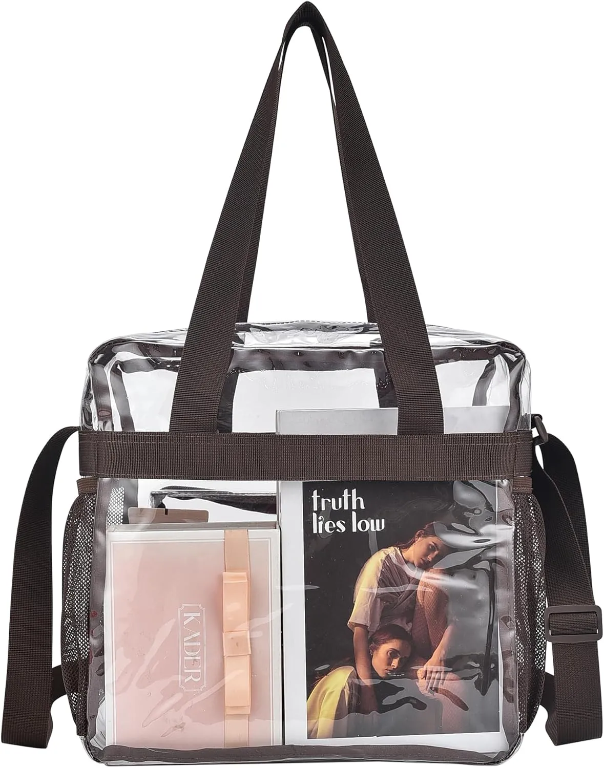 Clear Bag for Stadium Events 12x12x6, Clear Bag Clear Tote Bag with Reinforced Straps for Sporting Events Travel