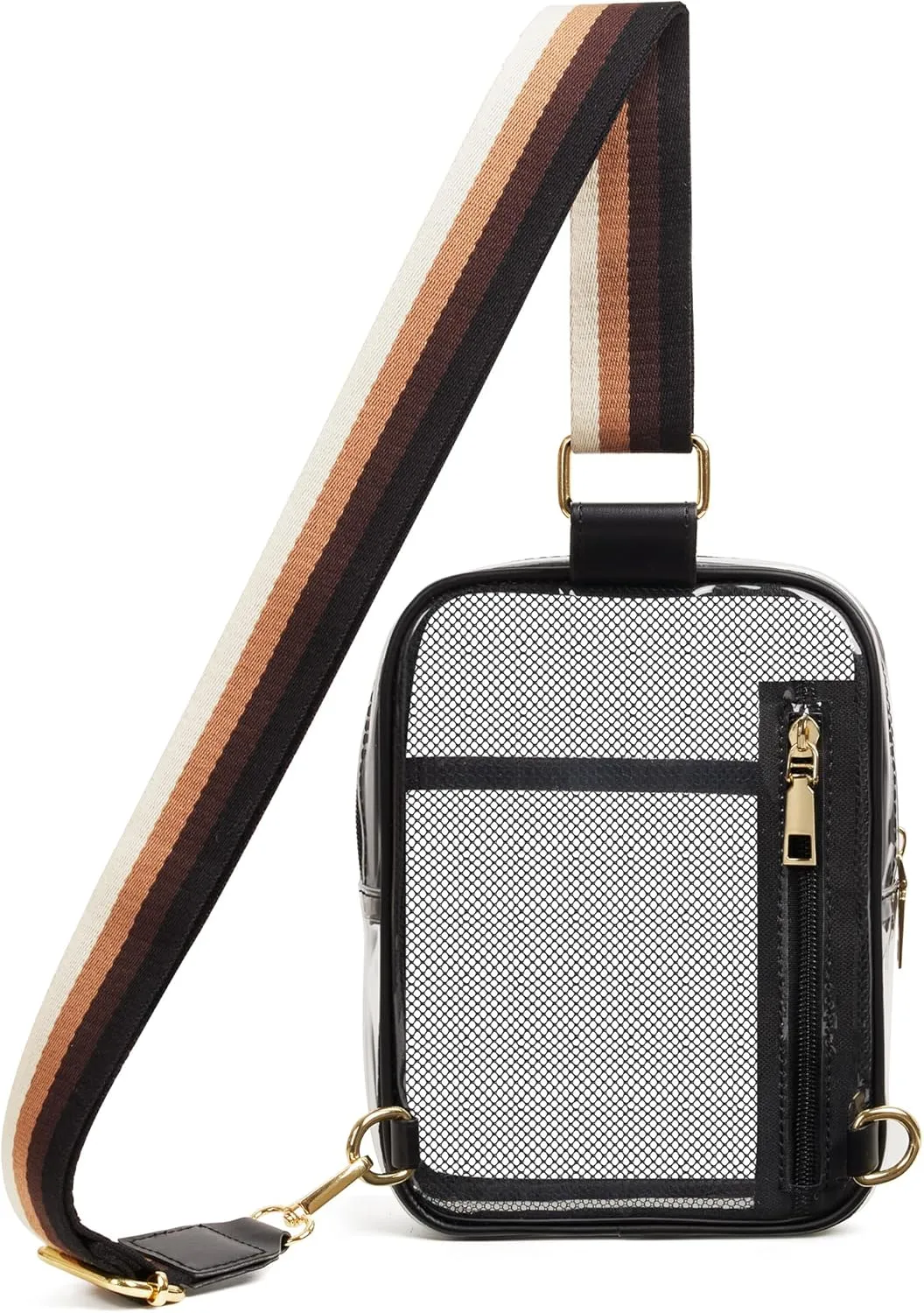 Clear Bag for Stadium Events, Clear Crossbody Bag Stadium Approved Fanny Pack Concert Purses for Women Men
