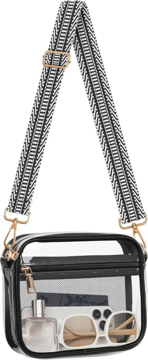 Clear Bag for Stadium Events, Clear Crossbody Bag Stadium Approved Fanny Pack Concert Purses for Women Men