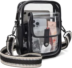 Clear Bag for Stadium Events, Clear Crossbody Bag Stadium Approved,Clear Purse for Women,Clear bags for Man