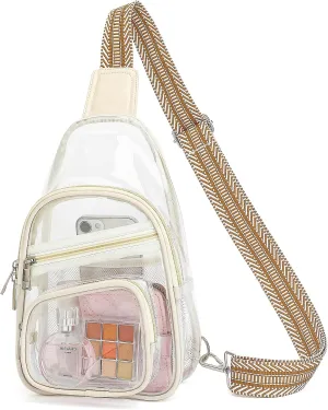 Clear Bag for Stadium Events, Clear Crossbody Concert Bag, Fanny Pack for Women Men, Stadium Backpack