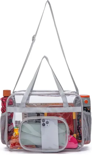 Clear Bags Stadium Approved,See Through Tote Bag Shoulder Strap Large Transparent Bag